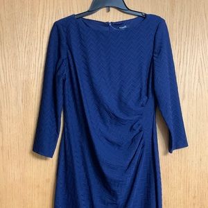 Blue Chaps Midi Dress - NWT